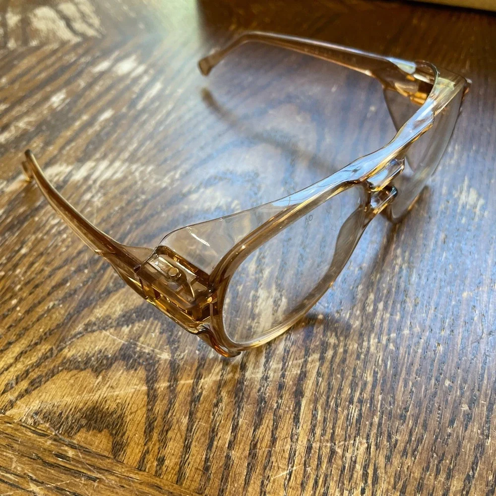 Vintage AO AEROSITE Z87 Safety Glasses w/ side shields 5 3/4 Made In USA